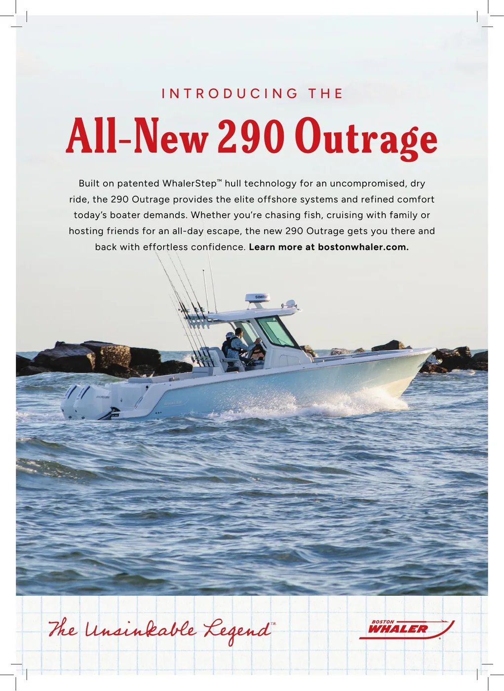 290 Outrage product launch print flyer