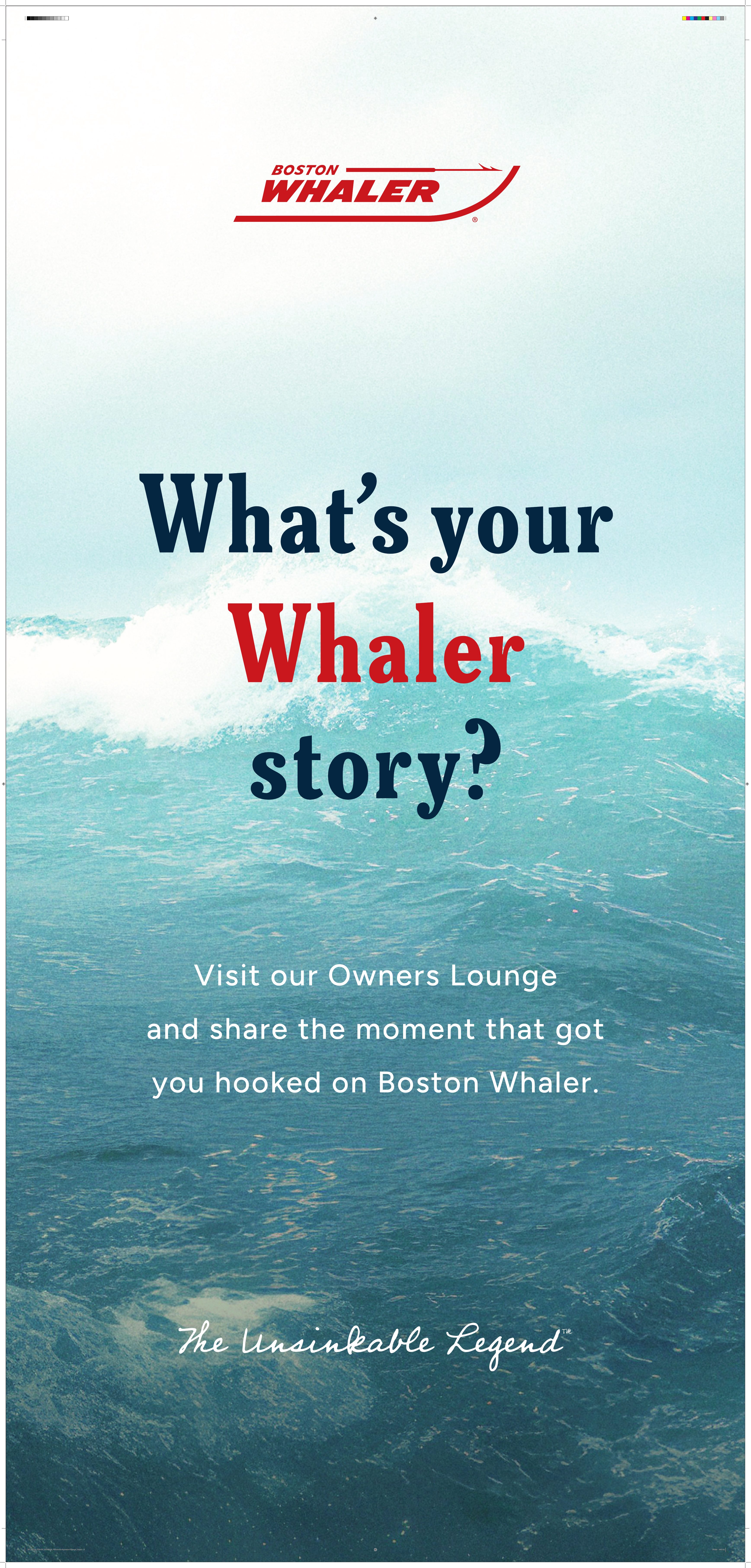 MIBS What's your Whaler story photobooth signage
